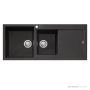 Oliveri Santorini Granite Topmount 1 & 3/4 Double Bowl Sink 1160mm