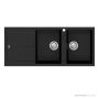 Oliveri Santorini Granite Topmount Double Bowl Sink 1160mm