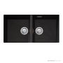 Oliveri Santorini Granite Undermount Double Bowl Sink 860mm