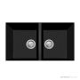 Oliveri Santorini Granite Undermount Piccolo Double Bowl Sink 755mm