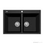 Oliveri Santorini Granite Topmount Piccolo Double Bowl Sink 790mm