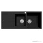 Oliveri Santorini Granite Topmount 1 & 3/4 Double Bowl Sink 1160mm