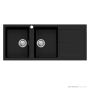 Oliveri Santorini Granite Topmount Double Bowl Sink 1160mm