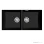 Oliveri Santorini Granite Undermount Double Bowl Sink 860mm