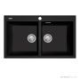 Oliveri Santorini Granite Topmount Double Bowl Sink 860mm
