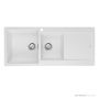 Oliveri Santorini Granite Topmount 1 & 3/4 Double Bowl Sink 1160mm