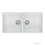 Oliveri Santorini Granite Undermount Double Bowl Sink 860mm
