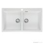 Oliveri Santorini Granite Topmount Double Bowl Sink 860mm