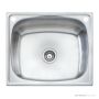 Oliveri Laundry Inset Single Bowl Sink 70 Litre Tub with Rinse Bypass 630mm