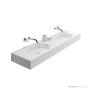 Omvivo Arki 1500mm Double Wall Basin, Matt White ARVSS1500DBL