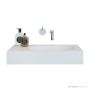 Omvivo Arki 700mm Wall Basin, Right Bowl, Matt White ARVSS700RHB