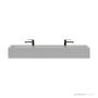 Omvivo CDesign 1330mm Double Wall Basin, Matt White CDVSS1330DBL
