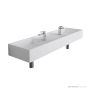 Omvivo CDesign 1620mm Double Wall Basin, Matt White CDVSS1620DBL