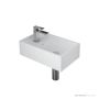 Omvivo CDesign Micro 485mm Wall Basin, Right Bowl, Matt White CDVSS485RHB