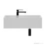 Omvivo CDesign 620mm Wall Basin, Right Bowl, Matt White CDVSS620RHB