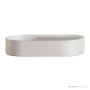 Omvivo Lune 750mm Wall Basin, Left Bowl, Matt White LUVSS750LHB