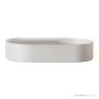 Omvivo Lune 750mm Wall Basin, Right Bowl, Matt White LUVSS750RHB