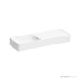 Omvivo Mod 900mm Wall Basin, Left Bowl, Matt White MOVSS900LHB