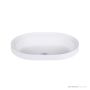 Omvivo Père Oval Semi Inset Basin, Matt White PESSOVSI