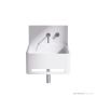 Omvivo Vision Wall Basin, Towel Rail & Splashback, 2TH, Matt White VISS550WB-SBTR