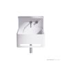 Omvivo Vision Wall Basin, Towel Rail, Splashback & Shelf, 2TH, Matt White VISS550WB-SBTRSH