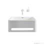 Omvivo Vision Wall Basin, Towel Rail, Matt White VISS550WB-TR