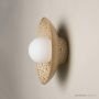 Robert Gordon Pottery Dish Wall Sconce White Ochre 225502
