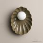 Robert Gordon Pottery Oyster Wall Sconce Olive 2256OG