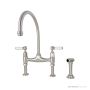 Shaws by Perrin & Rowe Pendleton Kitchen Mixer with Spray Rinse - Pewter AUSH.4173PFWPC