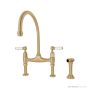 Shaws by Perrin & Rowe Pendleton Kitchen Mixer with Spray Rinse - Satin Brass AUSH.4173SBWPC