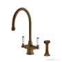 Shaws by Perrin & Rowe Ribble Kitchen Mixer with Spray Rinse - English Bronze AUSH.4360EBWPC