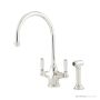 Shaws by Perrin & Rowe Ribble Kitchen Mixer with Spray Rinse - Polished Nickel AUSH.4360NIWPC