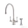 Shaws by Perrin & Rowe Ribble Kitchen Mixer with Spray Rinse - Pewter AUSH.4360PFWPC