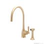Shaws by Perrin & Rowe Roeburn Kitchen Mixer with Spray Rinse - Satin Brass AUSH.4846SB