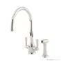 Shaws by Perrin & Rowe Silverdale Kitchen Mixer with Spray Rinse - Polished Nickel AUSH.4866NI
