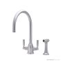 Shaws by Perrin & Rowe Silverdale Kitchen Mixer with Spray Rinse - Pewter AUSH.4866PF