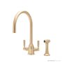 Shaws by Perrin & Rowe Silverdale Kitchen Mixer with Spray Rinse - Satin Brass AUSH.4866SB