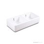 Shaws of Darwen Double Bowl 1000 Butler Sink, White SCLD101WH