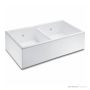 Shaws of Darwen Shaker Double 900 Butler Sink - No Overflow, White SCSH909WH