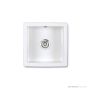 Shaws of Darwen Square Inset Undermount Sink, White SCSQ460WH