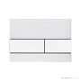 TECE Square Glass Flush Button, White Glass, White Buttons 9.240.800