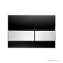 TECE Square Glass Flush Button, Black Glass, Stainless Steel Buttons 9.240.806