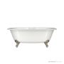 Victoria & Albert Cheshire 1744mm Stone Bath with Ball + Claw Feet, Brushed Nickel CHE-N-SW-NO+FT-CHE-BN