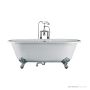 Victoria & Albert Cheshire 1744mm Stone Bath with Ball + Claw Feet, Polished Chrome CHE-N-SW-NO+FT-CHE-PC