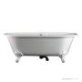 Victoria & Albert Cheshire 1744mm Stone Bath with Ball + Claw Feet, Gloss White CHE-N-SW-NO+FT-CHE-SW