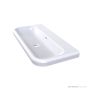 Victoria & Albert Lario 100 Solo Stone Undermount Basin 999 x 479 x 135mm, with Overflow and No Taphole, Gloss White DB-LAR-N-100-IO