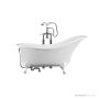 Victoria & Albert Drayton 1685mm Stone Bath with Ball + Claw Feet, Gloss White DRA-N-SW-NO+FT-DRA-SW