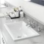 Victoria & Albert Pembroke 52 Stone Inset Basin 512 x 351 x 175mm, with Overflow, Gloss White DU-PEM-52-IO