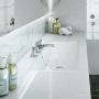 Victoria & Albert Rosendale 122 Stone Drop In or Undermount Basin 1215 x 380 x 148mm, with Overflow, Gloss White DU-ROS-122-IO