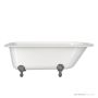 Victoria & Albert Hampshire 1500mm Stone Bath with Ball + Claw Feet, Polished Chrome HA1-N-SW-NO+FT-HAM-PC
